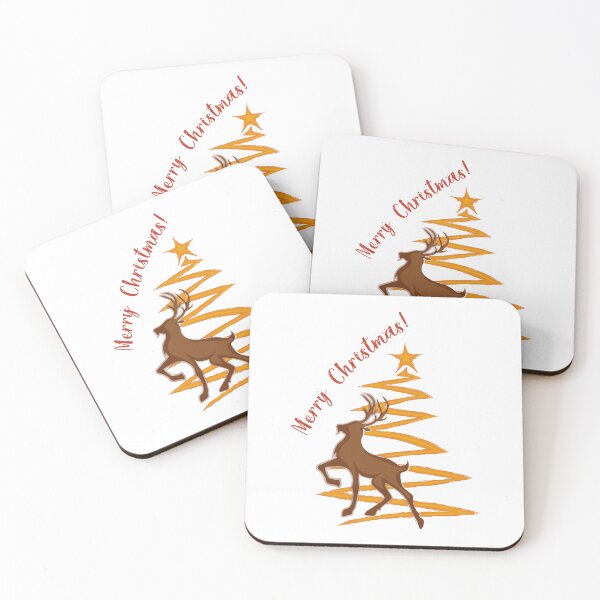 Item preview, Colorful christmas deer and tree designed and sold by Art-Ilustration.