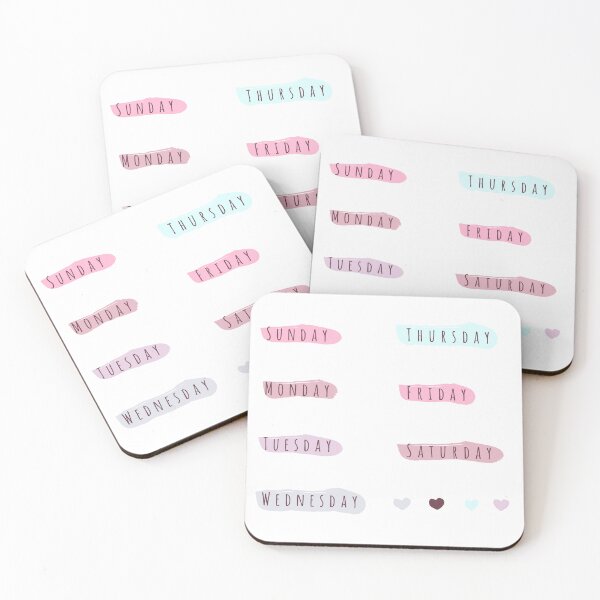 Item preview, Days of the week pack for bullet journaling with cute pastel design  designed and sold by Yarafantasyart.