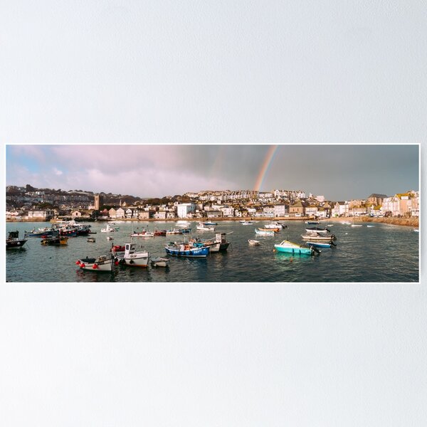 St Ives Fishing Boats and Harbour cornwall Poster for Sale by panoverse