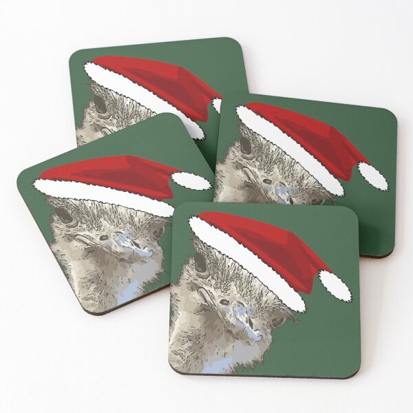 Item preview, Ostrich Wearing Santa Hat Christmas Zoo Animal designed and sold by taiche.