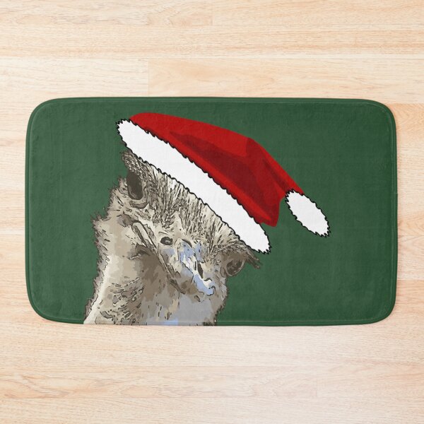 Item preview, Ostrich Wearing Santa Hat Christmas Zoo Animal designed and sold by taiche.