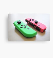 Pink und Grün Joycon - Links Leinwanddruck