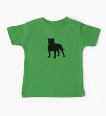 Staffordshire Bull Terrier Silhouette(s) Baby Tee