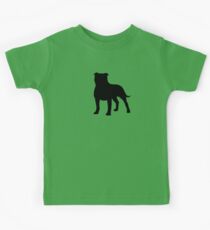 Staffordshire Bull Terrier Silhouette(s) Kids Tee
