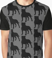 Staffordshire Bull Terrier Silhouette(s) Graphic T-Shirt