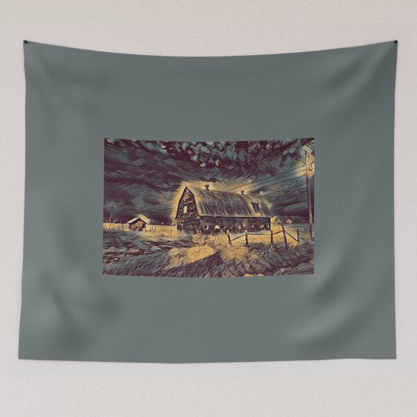 Item preview, The Dark Stormy Barn - Countryside Art Collection - spcreationsco22 designed and sold by SpCreationsCo22.