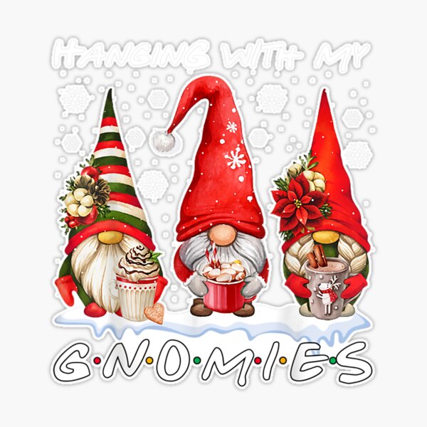 Fun Gnome Christmas Address Labels with Blue Snowflakes - Digital