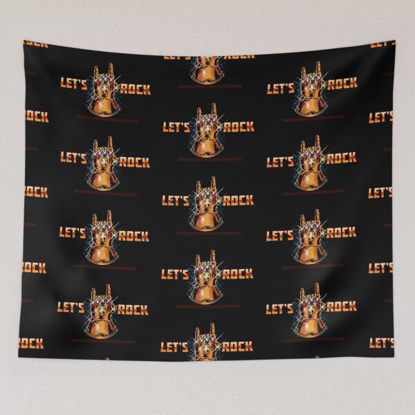 Item preview, Lets Rock T-shirt, Infinity Gauntlet Tee, InfinityTee, Rock music designed and sold by Remember-When.