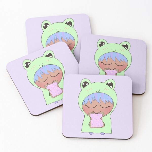 Item preview, Toaster Tart in a Frog Onesie- cute, kawaii, hoodie, blanket, pastel, snack, pop, breakfast, toad, happy, sleepy, comfy  designed and sold by Bruh-llc.
