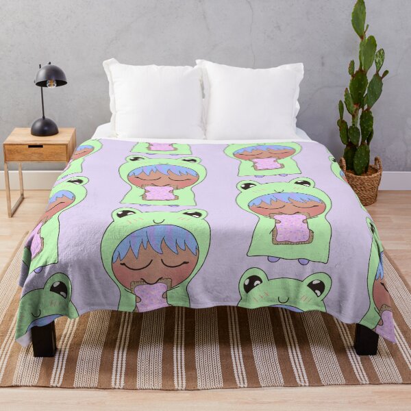Item preview, Toaster Tart in a Frog Onesie- cute, kawaii, hoodie, blanket, pastel, snack, pop, breakfast, toad, happy, sleepy, comfy designed and sold by Bruh-llc.