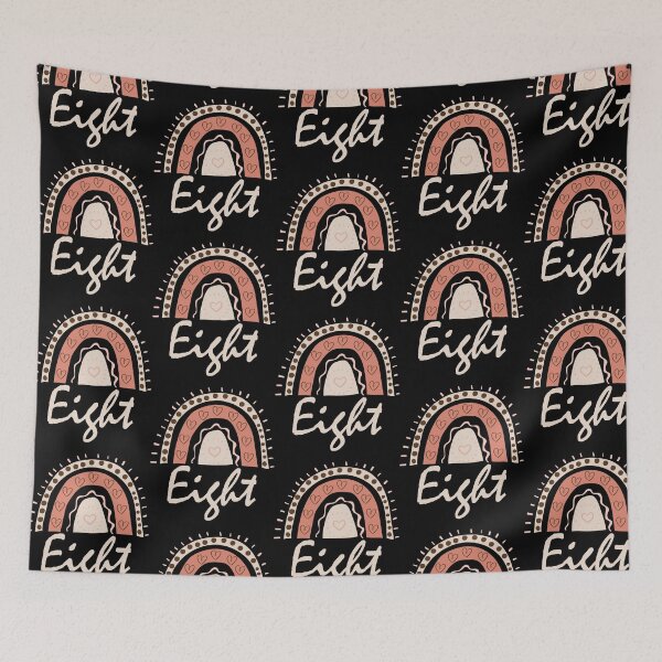 Item preview, Eight Year Old Eighth Birthday Cute Fun Doodle Boho Rainbow designed and sold by LadySaltwater.