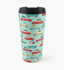 Christmas car tradition christmas trees holiday pattern winter festive Travel Mug