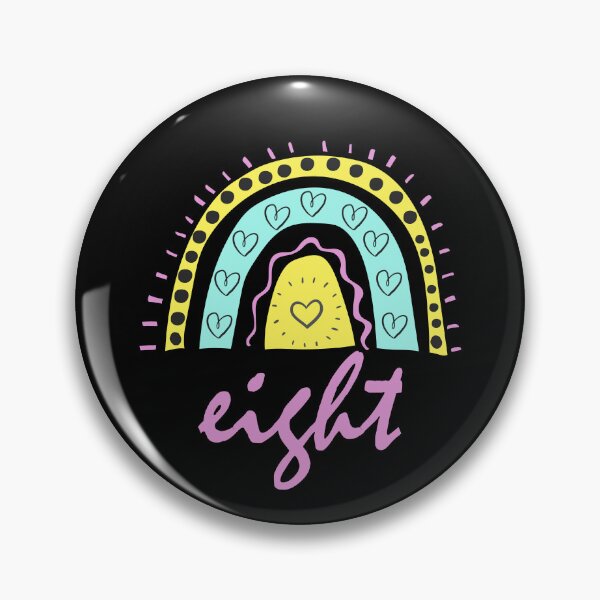 Item preview, Eight Year Old Eighth Birthday Cute Fun Doodle Boho Rainbow designed and sold by LadySaltwater.