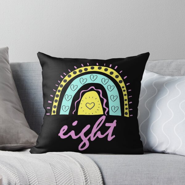 Item preview, Eight Year Old Eighth Birthday Cute Fun Doodle Boho Rainbow designed and sold by LadySaltwater.