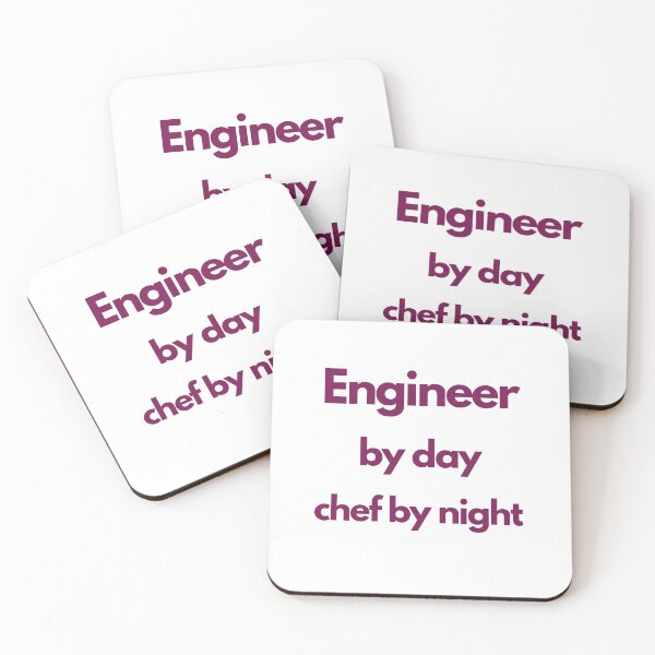 Item preview, engineer by day chef by night designed and sold by Fufustyle.