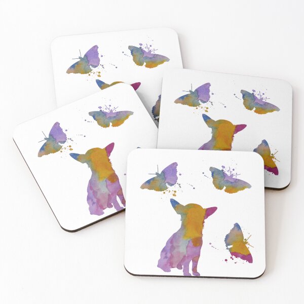 Item preview, Chihuahua Art, Dog Butterfly Art, Dogs And Butterflies designed and sold by BittenByErmines.
