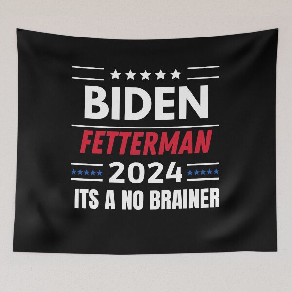 Item preview,  biden fetterman 2024 it's a no brainer Political Humor designed and sold by Manara  -Art.