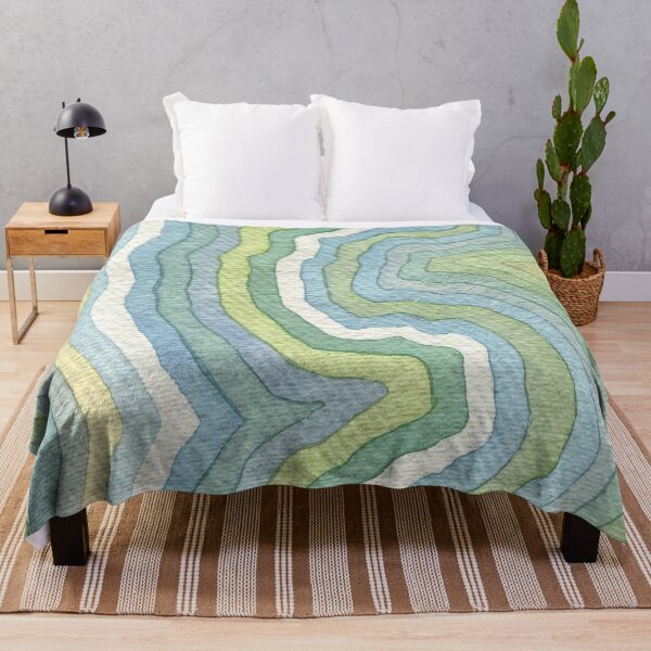 Item preview, seascape colours bumpy waves  designed and sold by Hayley Holliday.