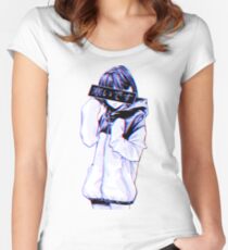 COLD - Sad Japanese Aesthetic Women's Fitted Scoop T-Shirt