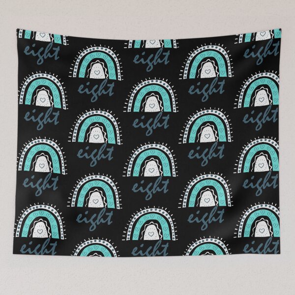 Item preview, Eight Year Old Eighth Birthday Cute Fun Doodle Boho Rainbow designed and sold by LadySaltwater.