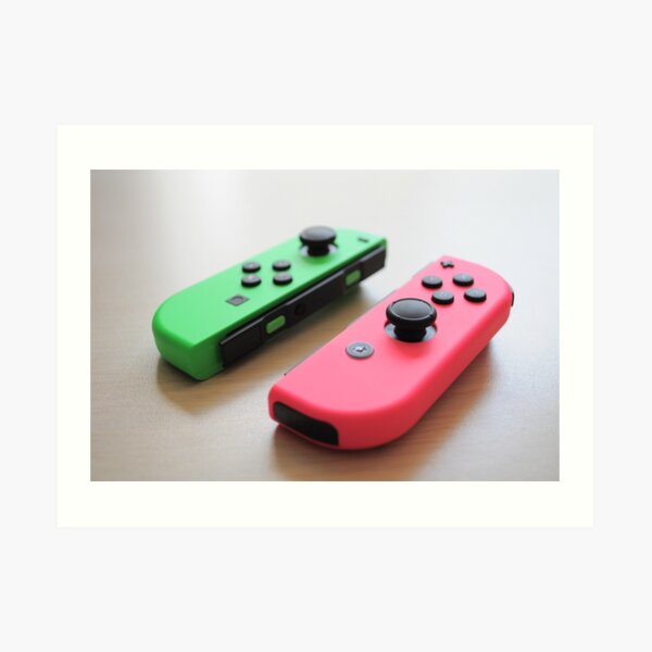 Pink and Green Joycon - Right Art Print