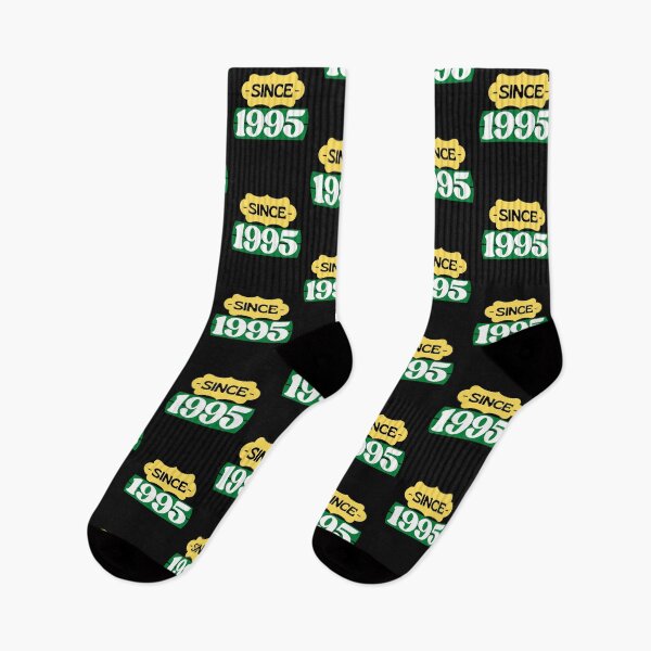Item preview, Desde 1995 Cumpleaños Retro: negro amarillo verde blanco designed and sold by dsignstore911.
