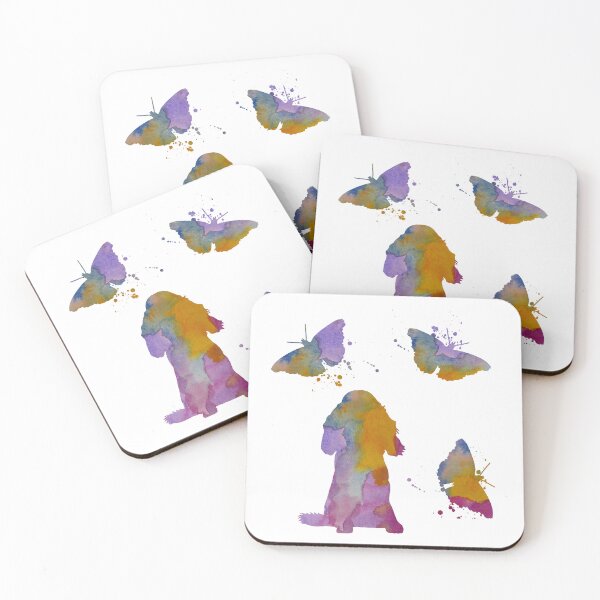 Item preview, Cocker Spaniel Art, Dog Butterfly Art, Dogs And Butterflies designed and sold by BittenByErmines.