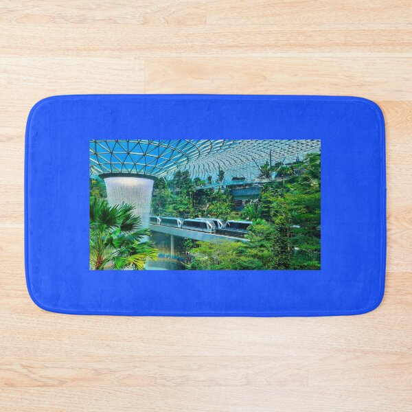 Item preview, A roof waterfall with passing sky trains in Changi airport 1 designed and sold by kall3bu.