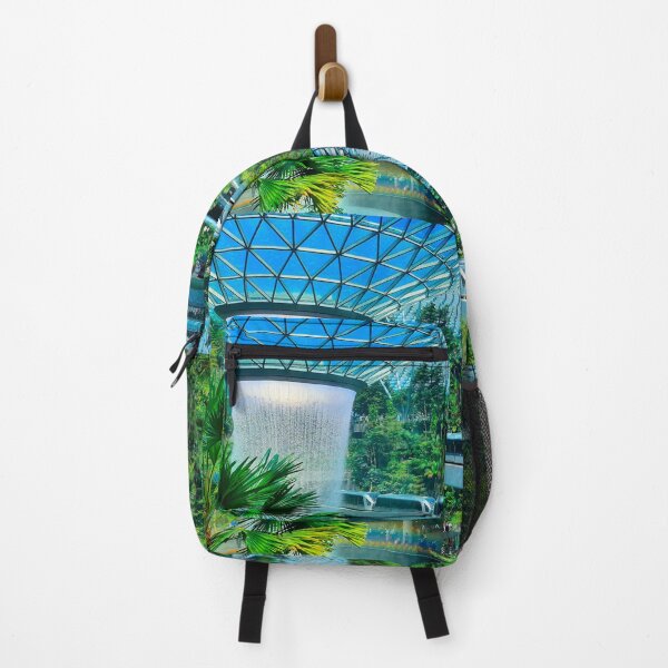 Item preview, A roof waterfall with passing sky trains in Changi airport 1 designed and sold by kall3bu.