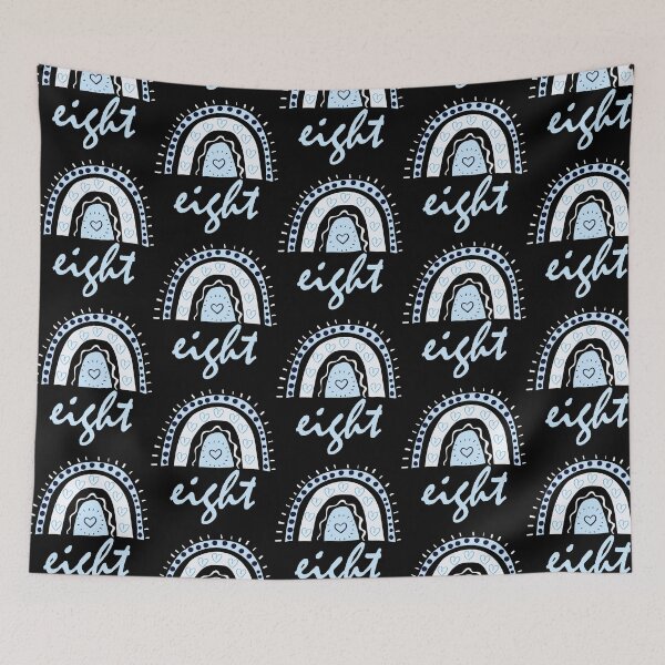 Item preview, Eight Year Old Eighth Birthday Cute Fun Doodle Boho Rainbow designed and sold by LadySaltwater.