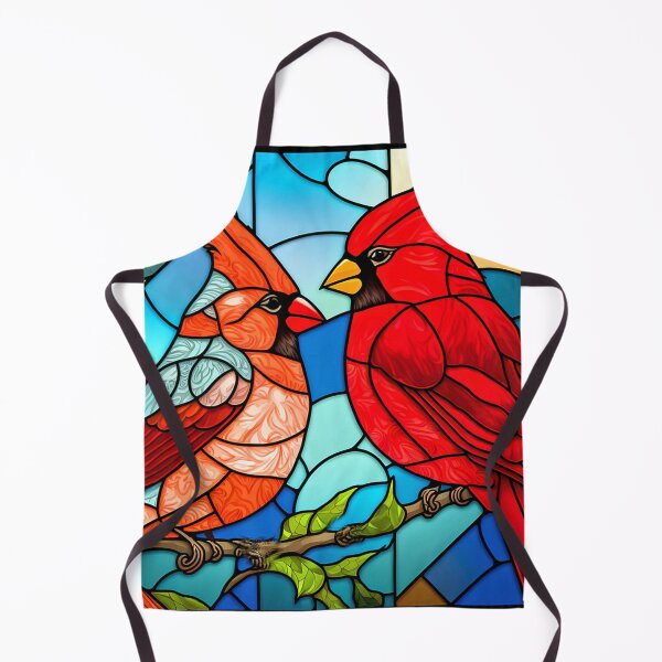 Item preview, A Pair of Beautiful Cardinals, Stained Glass Art designed and sold by factory88.