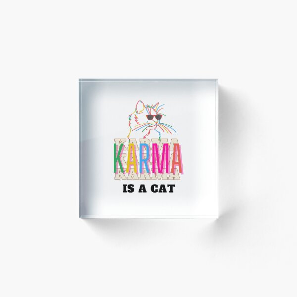 Item preview,  Karma is a Cat Lyric T-shirt designed and sold by GIEPEE DESIGNS.