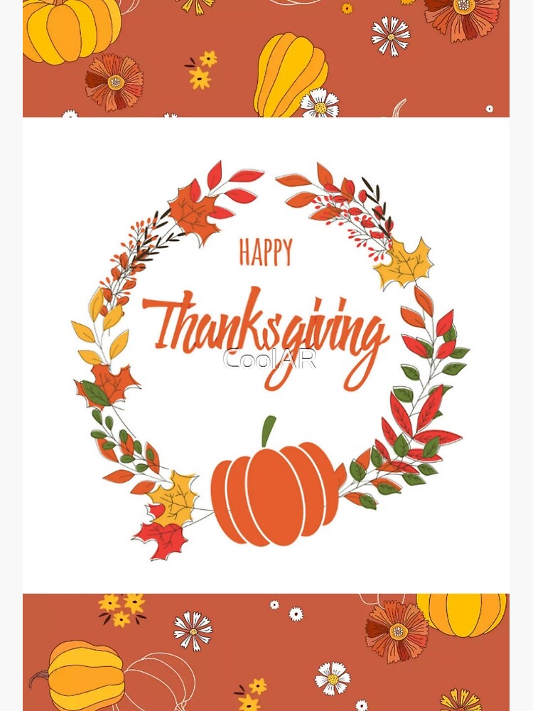 happy-thanksgiving-day-greeting-card-for-sale-by-coolar-redbubble for Free Printable Thanksgiving Day Greeting Cards Happy Thanksgiving day