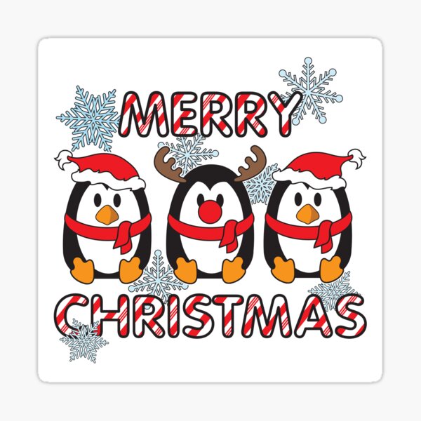 Christmas Penguins Sticker