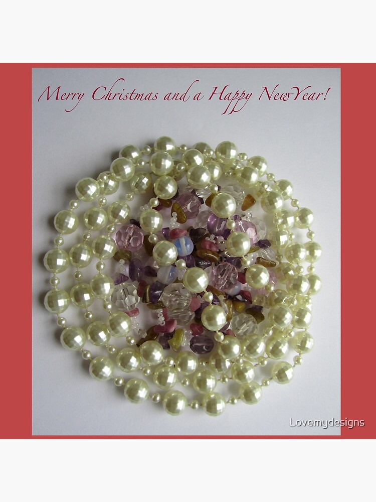 Merry Christmas. Vintage beads design by Lovemydesigns
