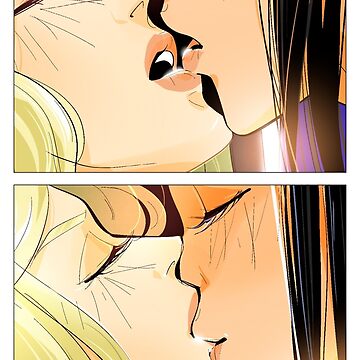 Mitsu and Celia kiss deep Blindfold Mashersan Sticker for Sale by  Mashersan