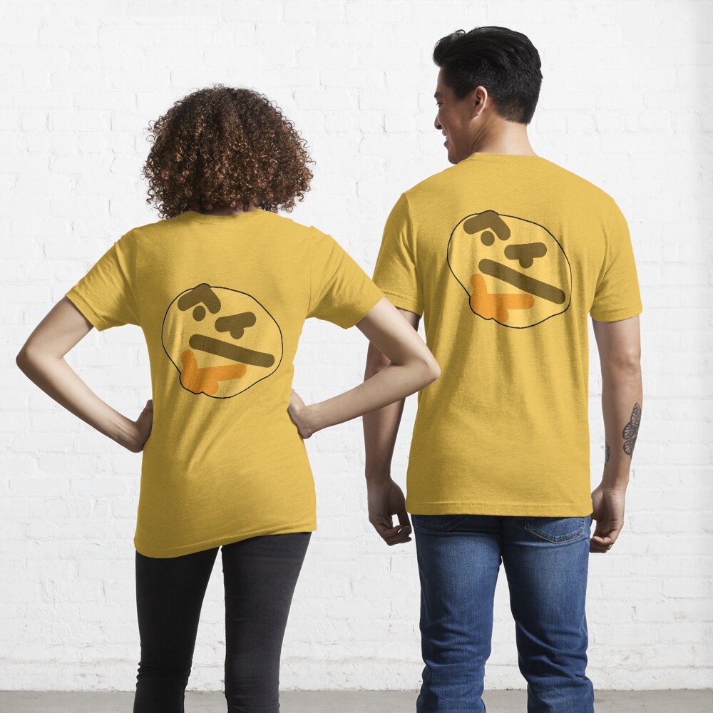 Camiseta esencial for Sale con la obra «Divertido Thonk Think Emoji Face Meme Thonking» de fomodesigns Redbubble imagen