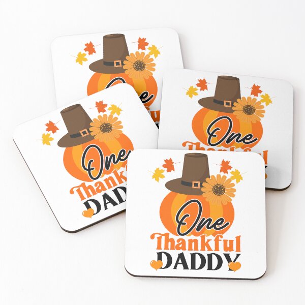Item preview, One Thankful Daddy | Happy Thanksgiving Daddy Mommy and family greetings and quotes | gifts for thanksgiving and christmas lovers designed and sold by ThanksVibe.