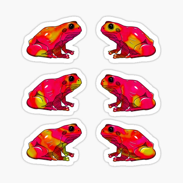 Hot Pink Two Tone Frog Sticker Pack Sticker For Sale By Mikeymadness Redbubble 0896