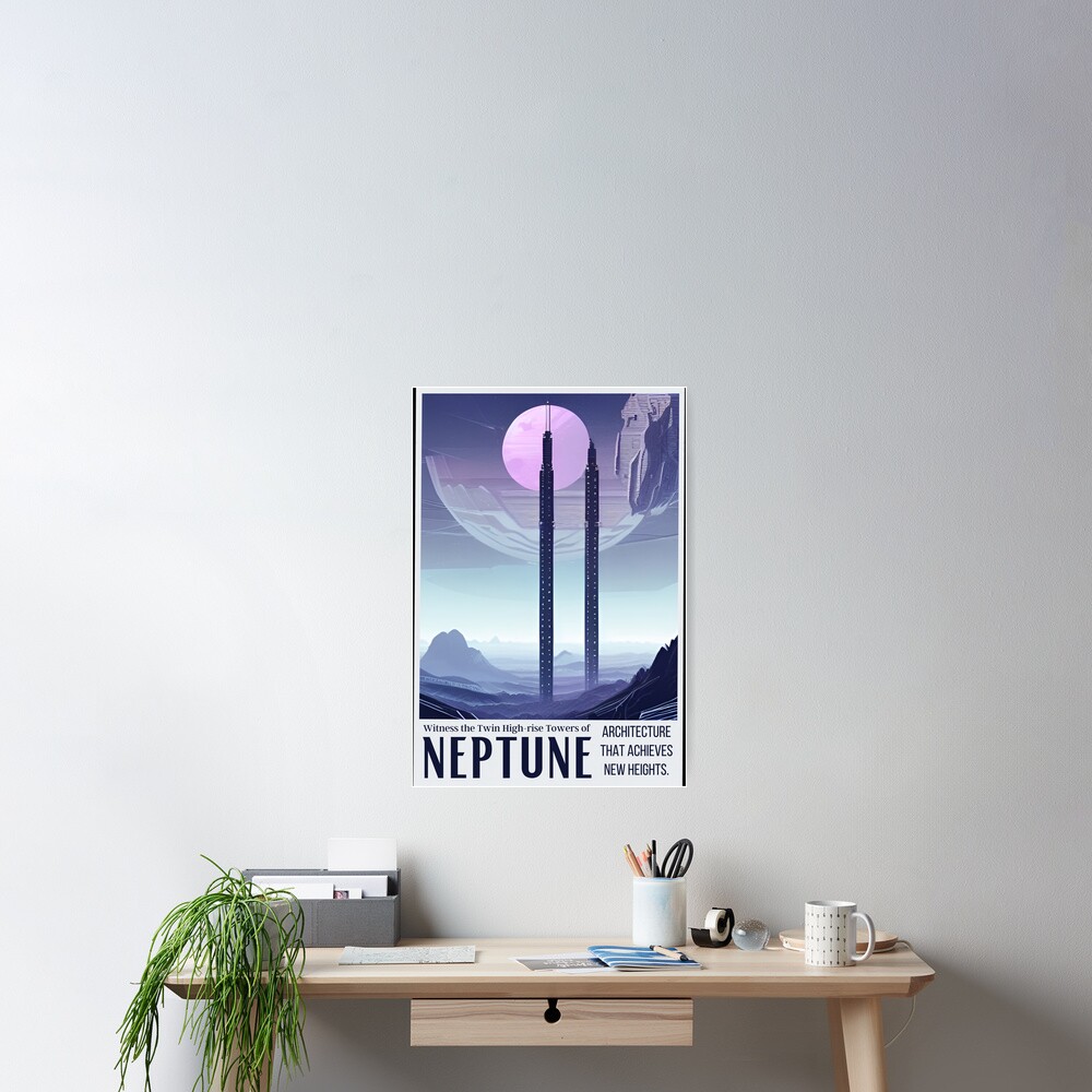 "Witness the Twin Highrise Towers of Neptune" Poster for Sale by