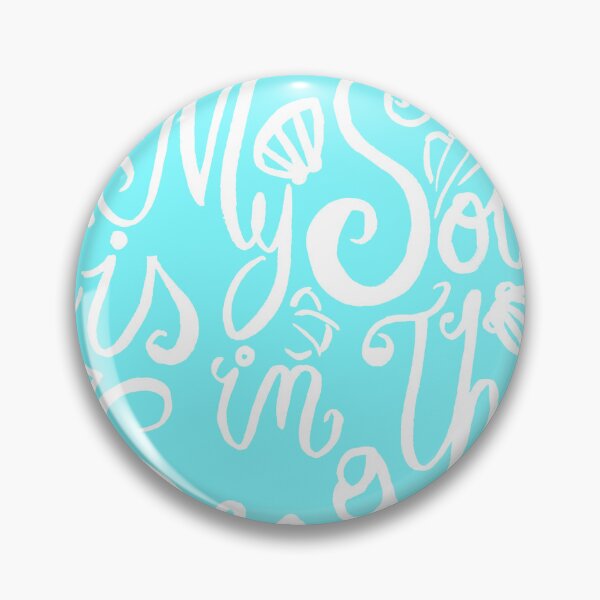 Item preview, My Soul Is In The Sea - White and Turquoise designed and sold by Niina  Niskanen.