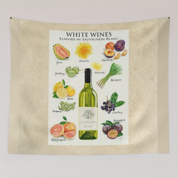 Item preview, WHITE WINES - FLAVORS IN SAUVIGNON BLANC designed and sold by Colette van der Wal.