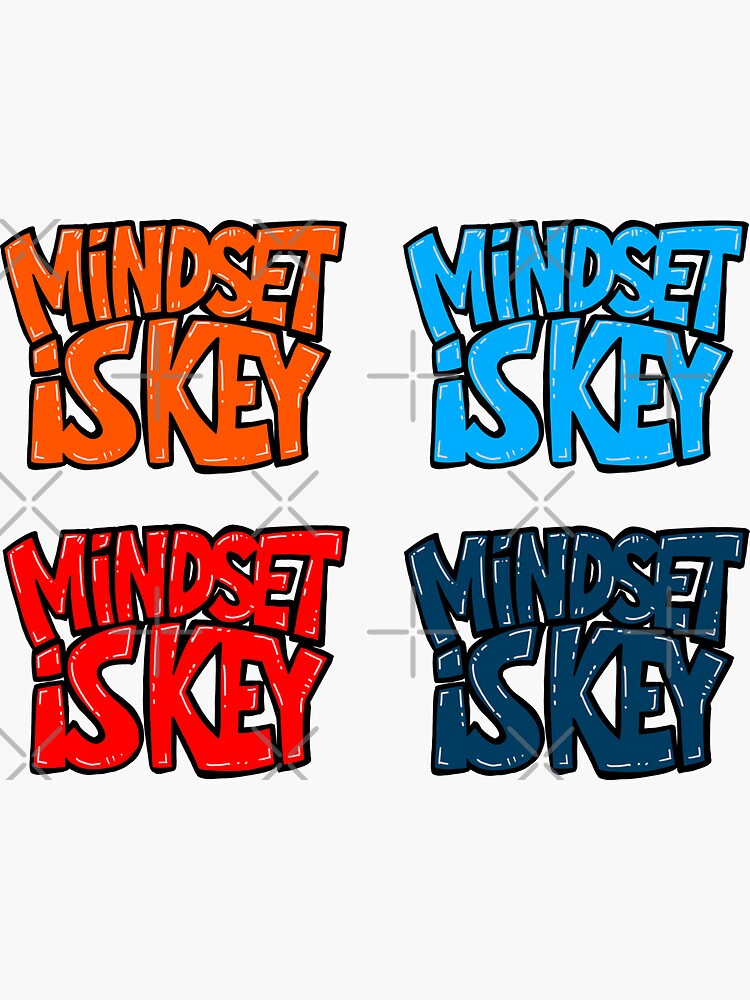 "Mindset sticker pack Mindset is key Mindset is everything" Sticker
