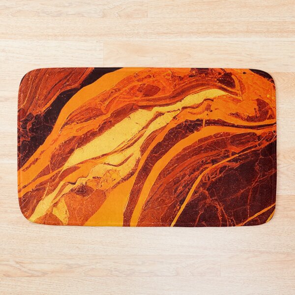 Item preview, Orange And Gold Marble A-Line Dress designed and sold by skolfid brows ⭐⭐⭐⭐⭐ (5.0).