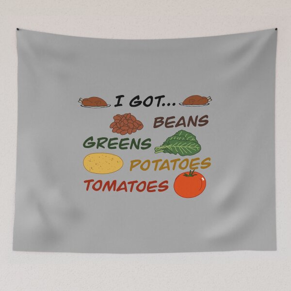 Item preview, I Got Beans, Greens, Potatoes, Tomatoes designed and sold by lazylibracrafts.