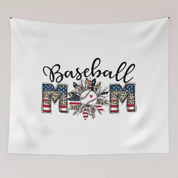 Item preview, Baseball Mom Leopard Sunflower US Flag Mother's Day designed and sold by Helbon-art.