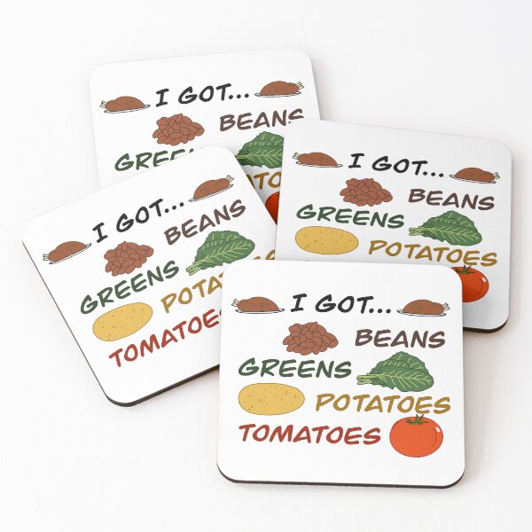 Item preview, I Got Beans, Greens, Potatoes, Tomatoes designed and sold by lazylibracrafts.