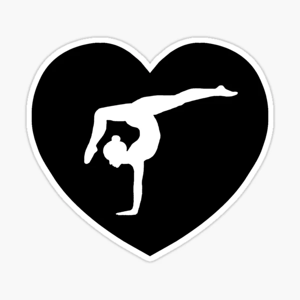 Gymnastics Love  I Heart Sticker for Sale by gillianembers