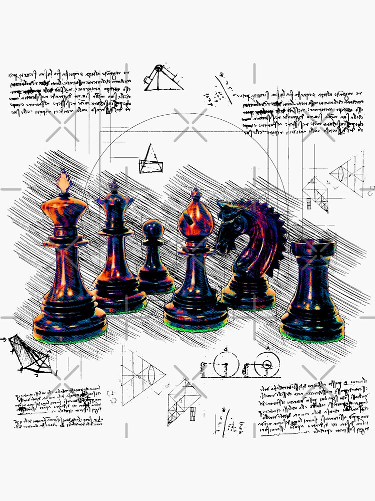 Play Chess Piece Chess Board Tactics' Sticker