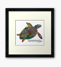 Goenka Ji Meditation Turtle Framed Print